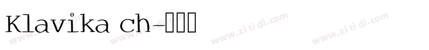 Klavika ch字体转换